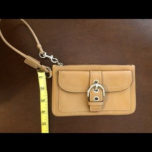 Genuine leather coach wristlet
